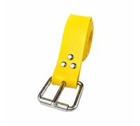 Baoblaze Cinturón de Lastre de Buceo Regulable para Diversos Cuerpos Compuesto de Silicona Flexible y Seguro Metálico Rápido Adecuado para Esnórquel Vela, Amarillo, L
