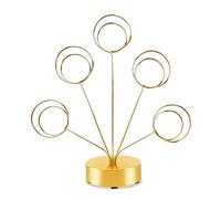 Baoblaze Clip para sujetar fotos en forma de, para exhibir tarjetas de boda, marcos de fotos familiares redondos, para fiestas, bodas, recuerdos, Oro