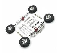 Baoblaze Coche Eléctrico Accesorio RC Eje Metálico Amortiguador Kit de Transmisión para 1/12 MN82 LC79 MN78 Conjunto Delantero y Trasero con Enlaces Adecuado para Práctica en Parques y de, Plata