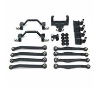 Baoblaze Coche Eléctrico Kit de Chasis RC Auto Camión Pickup Enlace Amortiguador Torre Soporte Metal Conducción Fluida y Realismo de Adecuado para y de Roca, Negro