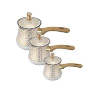 Baoblaze Coffee Heating Vessel Cafetera Tetera Cazo Hervidor con Artesanía Decorativa y Superficie Pulida Calentamiento Uniforme en Estufa Mango Resistente al, Pattern 2