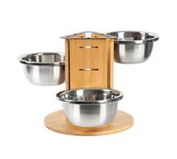 Baoblaze Comedero Elevado para Perros, de Acero Inoxidable, para Perros pequeños, medianos y Grandes.