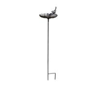 Baoblaze Comedero para pájaros Creativo, Decorativo y Resistente con estaca para jardín, para Cerca, Porche, Patio, terraza y Exterior, Cuenco de Conchas