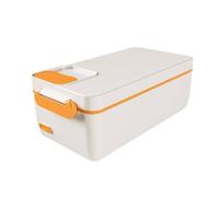 Baoblaze Contenedor Térmico Eléctrico Calentadora Recipiente Autocalentable Interior Alirio 304 ta Rápido y Uniforme Ligero con Asa de Mano y Tapa Sellada, Beige, Hexagonal