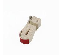 Baoblaze Correa Banda Estiramiento Cinta Entrenamiento Correa Pilates con Material Resistente y Anilla Metálica Adecuada para Principiantes Mujeres Ejercicios de Flexibilidad Viaje, Beige, 1.8M