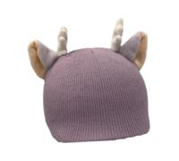 Baoblaze Cubierta para Casco de Esquí con Orejas de Animal Gorro Tejido Protector Decorativo Universal para Diversión Adecuada para Esquí Snowboard Fiestas Inf, Orejas de Reno Moradas
