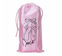 Baoblaze Dance Pouch Funda de para Calzado de Ballet Cierre Doble Seguro Protege contra Roces y Mantiene Orden Adecuada para Estudiantes de Danza Almacenamiento y Regalo, Rosa, Satén
