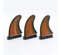 Baoblaze de Surf de una Pieza con Doble Pestaña en la Base Quilla para Tablas con Diseño de Flujo Optimizado y Respuesta Ágil en Fibra de Vidrio Adecuada para , Naranja