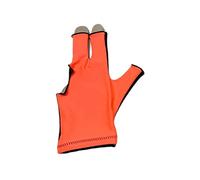 Baoblaze Dedos Guante de Billar Snooker Cue Guante Antideslizante Transpirable Snooker Cue Deportes Open Pool Cue Guante Show Guantes para Jugar Fitness G, Naranja Negro