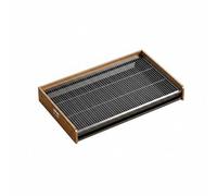 Baoblaze Entrenador de Baño para Perros Bandeja Sanitaria para Mascotas con Estructura de Tablero y Alambre Fácil Enjuague Adecuado para Rutina Interior Mascotas Energeticas, Acero+Mader M