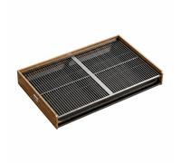 Baoblaze Entrenador de Baño para Perros Bandeja Sanitaria para Mascotas con Estructura de Tablero y Alambre Fácil Enjuague Adecuado para Rutina Interior Mascotas Energeticas, Acero+Cruz+Mader XL