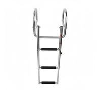 Baoblaze Escalera de Marina Extensible Plegable con Superficie Antideslizante y Pasamanos Escalera para Barco Escalera de Baño Montaje Robusto en Acero, Escalera De 3 Peldaños