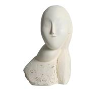 Baoblaze Escultura de Cabeza de Niña Busto Estatua Figura Ornamento con Presencia Serena y Toque Artístico en Material Compuesto Adecuada para Hogar Moderno Recibidor Estanterías 24x18x38cm