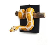 Baoblaze Escultura de Pared Serpiente 3D Decoración de Pared Arte Colgante Adorno Relieve Piezas Talladas con Presencia Llamativa y Toque Sorprendente Adecuada, Amarillo
