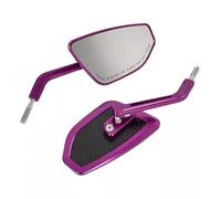 Baoblaze Espejo Manillar para con Ajustable Metal y Cabeza Vidrio con Forma Rectangular Trapezoidal Que Ofrece una Amplia Trasero Acuado para, Morado