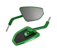 Baoblaze Espejo Manillar para con Ajustable Metal y Cabeza Vidrio con Forma Rectangular Trapezoidal Que Ofrece una Amplia Trasero Acuado para, Verde