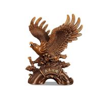 Baoblaze Estatua Águila Figurita Escultura Ornamento Figura Decorativa en Resina con y Dorados Placa con Letras sobre Base Tallada Adecuada para, Grande 49 27 60 Cm
