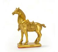 Baoblaze Estatua de Caballo de Bronce Escultura Figura Ornamento Estatuilla en Latón con Base Incorporada y Detalles Finos Adecuada para Coleccionistas, H 7 Pulgadas, Alto 17 Cm, Caballo Tang