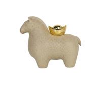 Baoblaze Estatua de Caballo Decorativa Caballo Escultura Figura Adorno con Lingote en Resina con Contraste Entre Cuerpo Neutro y Detalle Metálico Apta para, Style to 3