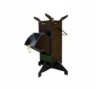 Baoblaze Estufa Plegable Exterior Hornillo Portátil Estufa de Camping Cocina de Leña con Estructura de Metal Duradera y Rápido Adecuada para Camping Mochilismo Picnic Barbacoas en Jardín