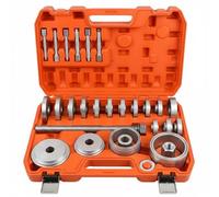 Baoblaze Extractor de Rodamientos Automotriz Kit de Instalación y Extracción para Bujes Adaptadores Intercambiables Maletín con Compartimentos Adecuado para Mecánicos Servicio Continuo, Naranja