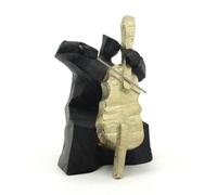 Baoblaze Figurilla de Músico Adorno Escultura Estatua de en Resina con Diseño Artístico Moderno y Forma Humana Detalles Dorados y Cuerpo Oscuro Adecuada para, Style to 2