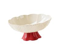 Baoblaze Frutero Decorativo Bowl Pedestal Contenedor de Alimentos Bandeja Lavable Nueces Frutas Y Aperitivos Ideal para Cocina Celebración Y Decoració, 25 cm x 11 cm