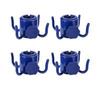 Baoblaze Gancho para Sombrilla de Playa Gancho Soporte Clip Accesorio con 4 Resistentes Y Ajuste Universal Sin Herramientas Adecuado para Playa Jardín C, Azul 4pcs, Individual