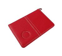 Baoblaze Golf Scorecard Holder Hecho en PU Cuero Cubierta Tipo Libro para Tarjetas de Puntuación Y Yardas Accesorio Portátil Y Resistente para Golfistas Adecua, Rojo