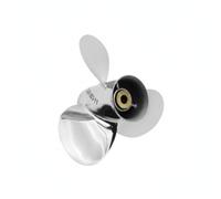 Baoblaze Hélice Marina para Motor Fuera de Borda Aspa Material de Acero Inoxidable con Superficie Brillante Que Estriado Que Evita Deslizamientos, 11 Pulgadas