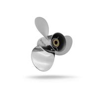 Baoblaze Hélice Marina para Motor Fuera de Borda Aspa Material de Acero Inoxidable con Superficie Brillante Que Estriado Que Evita Deslizamientos, 10 Pulgadas