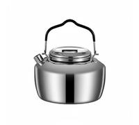 Baoblaze Hervidor de Camping de Acero Inoxidable Tetera Olla de Agua Cafetera con Cuerpo Ligero Ahorra Espacio en Mochila Adecuada para Trekking Rutas en Coche Turismo Rural, Plata, 1500ML