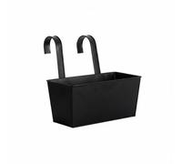 Baoblaze Jardinera Colgante para Macetero Colgante Cesta para Plantas Maceta de Ventana Macetero Rectangular de Hierro con Montaje Rápido Adecuada para, Negro, Pequeño