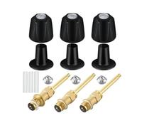 Baoblaze Juego de Manijas para Bañera Repuesto de Llave de Agua Cubierta de Manija Kit de Ducha en Latón y Restauración Suave Adecuado para Casa de Baño Antiguo, Negro Mate