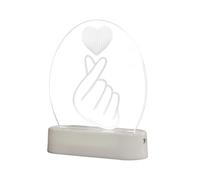 Baoblaze Letrero de lámpara de neón LED con forma de corazón, luz nocturna para el Día de Valentín, adorno de escritorio, decoración 3D para el día de