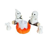 Baoblaze Luz de noche de Halloween, fantasmas, fogata, luz de noche decorativa, novedad, estatua de perro de escritorio, figura de fantasmas para recuerdos de