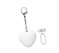 Baoblaze Luz LED táctil para bolso, práctica y elegante, llavero con luz para mochila cruzada, Corazón Blanco