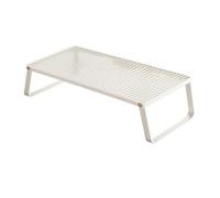 Baoblaze Mesa Auxiliar Plegable Mesa Lateral Mesa Baja Mesa Portátil con Tablero y Estructura de Metal Ahorro de Espacio Adecuada para Salón Dormitorio Balcón, 60cm X 40cm X 28cm, Color to 1