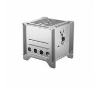 Baoblaze Mini Estufa Exterior Portátil Estufa de Leña Fogón Hornillo de Camping con Diseño Compacto y Soporte de Llama Estable Adecuada para Acampar Preparar Té Calentar Comidas Refugios Temporales
