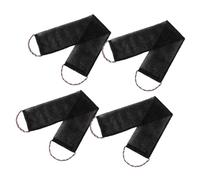 Baoblaze Neta de baño de 4pcs con manijas de baño de baño largo con la red con tirantes accesorios para lavar la correa para mujeres cuerpo del cuerpo del, Negro