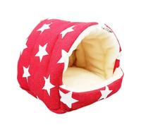 Baoblaze Nido para Gatos semicerrado, Cama para Perros y Gatos, Cueva Lavable y acogedora para Mascotas, Tienda de campaña para Gatos para Animales pequeños, Five Pointed Star M