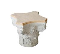 Baoblaze Panel de Decorativa Pedestal Peana Mesa Soporte Compacto para Rincones con Acabado Envejecido en Magnesio Oxido Adecuado para Sala Dormitorio Oficina Pasillo
