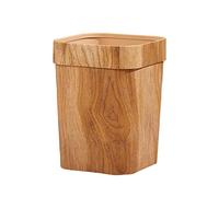 Baoblaze Papelera con Estilo Madera Y Diseño Rectangular Basurero con Recipiente Interno Removible Estructura Duradera en Pp Práctica para El Uso en La Oficina, a