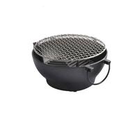 Baoblaze Parrilla de Hierro Fundido Parrilla Hornillo Asador Fogón con Construcción Robusta y Soporte Interno Elevado Cocción Pareja Sobre Llamas Adecuada para, 24 Cm