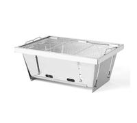 Baoblaze Parrilla Plegable de Carbón al Aire Libre Parrilla Barbacoa Portátil Parrilla de Mesa Asador Compacto Parrilla de Viaje Fácil de Adecuada para Camping Picnic Patio Comidas de Viaje