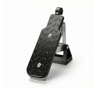 Baoblaze Pedal de Techo para Coche Escalón de Puerta Peldaño Antideslizante Plegable Aleación de Aluminio Reforzada con Toalla de Microfibra Adecuado para, Negro