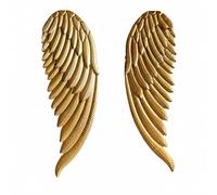 Baoblaze Plumas corativas en Relieve | Pared con Plumas Ángel, Estilo Industrial, para Salón, Cafeterías, Oro