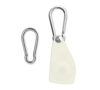 Baoblaze Polea de Carraca Colgador de Cuerda con Mosquetones Doble Mecanismo de Tensión Ajuste Rápido Dispositivo de Aluminio Adecuada para Actividades Al Aire, Blanco