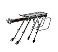 Baoblaze Portabultos Trasero de Bicicleta Porta Equipaje Transportín Portapaquetes Soporte Metálico para Alforjas y Bolsas Seguro, Desmontaje Rápido Parcial - Doble Soporte