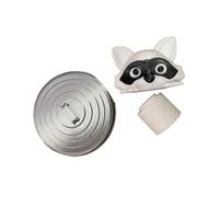 Baoblaze Portarrollos de papel higiénico con diseño de mapache, fácil instalación, para regalo, dispensador de papel higiénico para ducha, Blanco